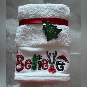 Balsam & Fir Trading Co. Festive 'Believe' Holiday Towel Set